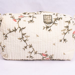 3 Makeup Bag Set Of, Cotton Toilet Bag, Toiletry Bags, Cosmetic Bag,Block Print Bag Free Shipping image 6