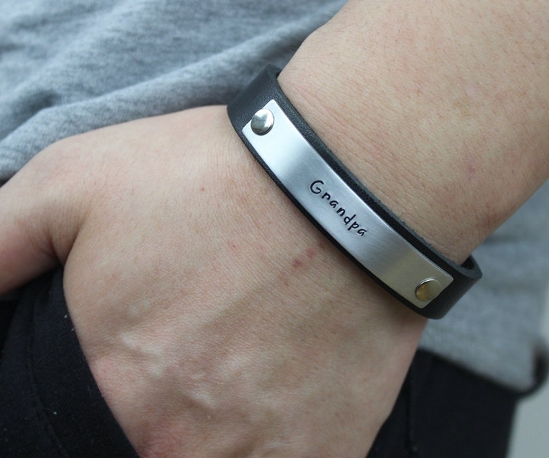 Mens Personalize Bracelet Valentine's Day Men Bracelet Etsy