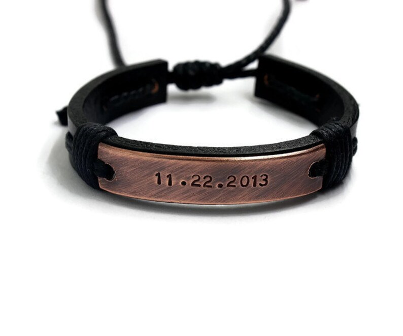 Mens Personalize Bracelet Valentine's Day Men Bracelet Etsy