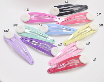 Snap Clips with Glue Pad Hair Snaps Anti Tarnish Hair Clips