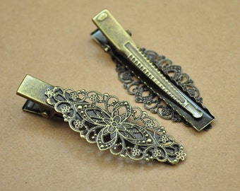 Flower hair clips | Etsy