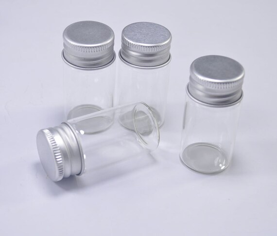 10pcs Mini-flacons Vides Bouteilles De Verre Pendentif Charms Clair WT
