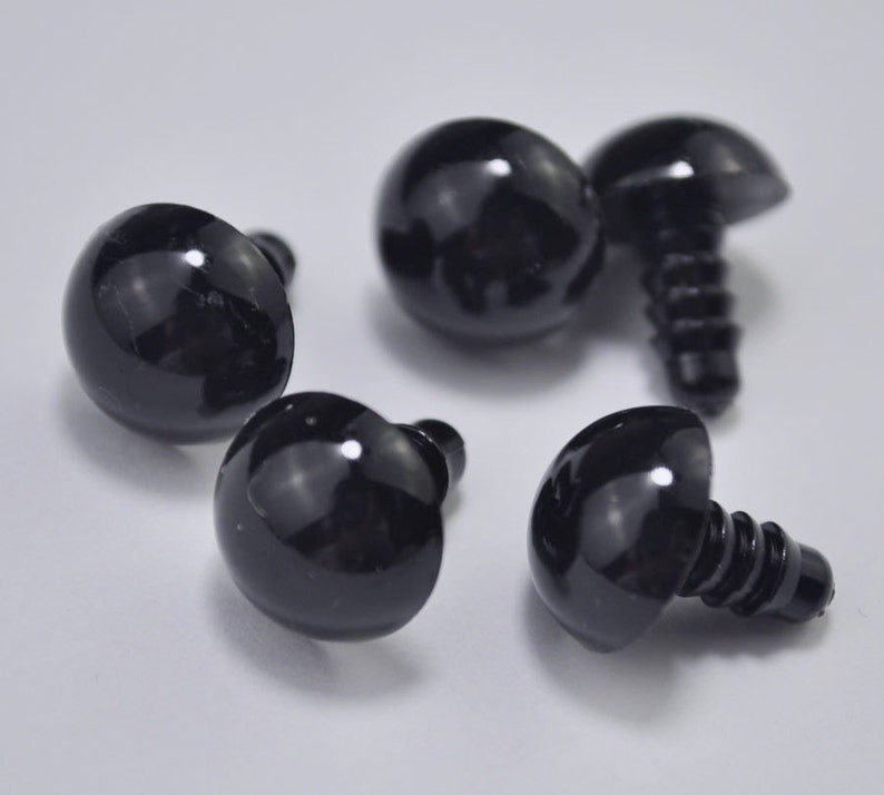 10 pairs20pcs 10mm BLACK Round Plastic Safety Eyes for Etsy
