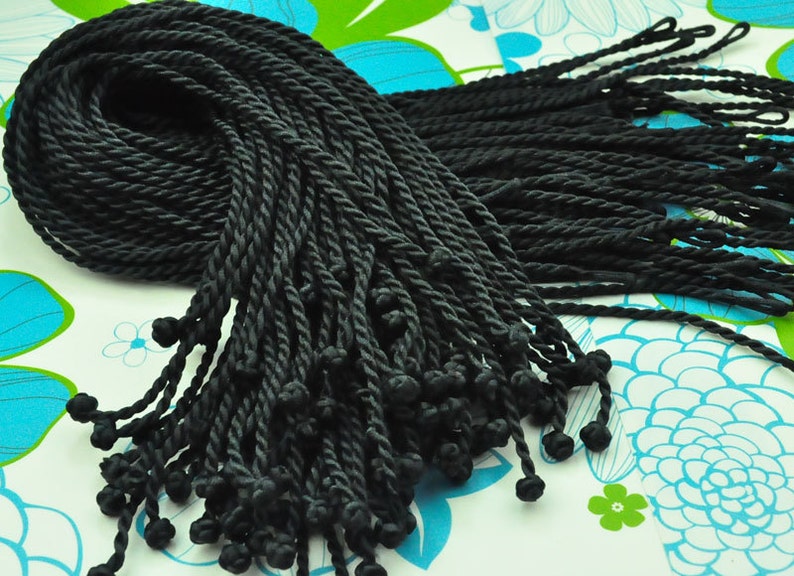 20PC Silk necklace cord1718 inches 3mm Black Braided Silk Etsy