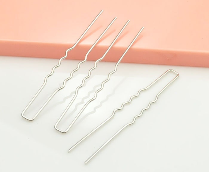Silver U Pin50Pcs Silver Metal Hair Pins 64mm Etsy