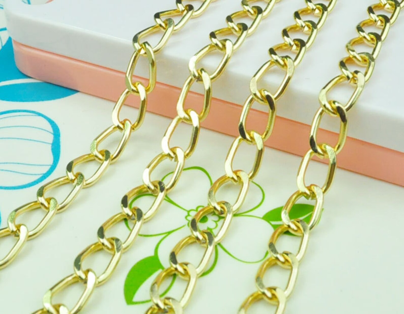 Wholesale ChainLight Gold Metal Chain Aluminium Chain3.3 Etsy