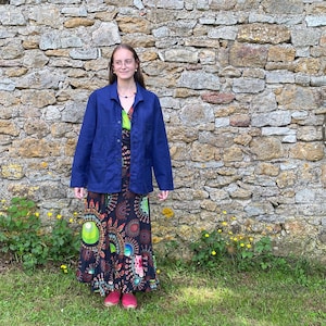 A vintage French workwear jacket, bleu de travail