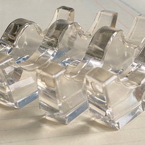Vintage French glass knife rests