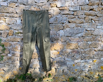 ［golam］60's M64 cargo pants 1960s French Army Cargo Pants, M64 Field Sateen Pants, Size