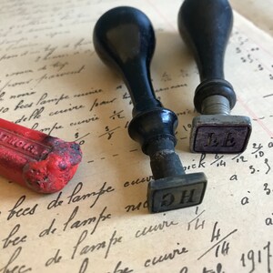 Sigillo di ceralacca francese d'epoca, HG, FF