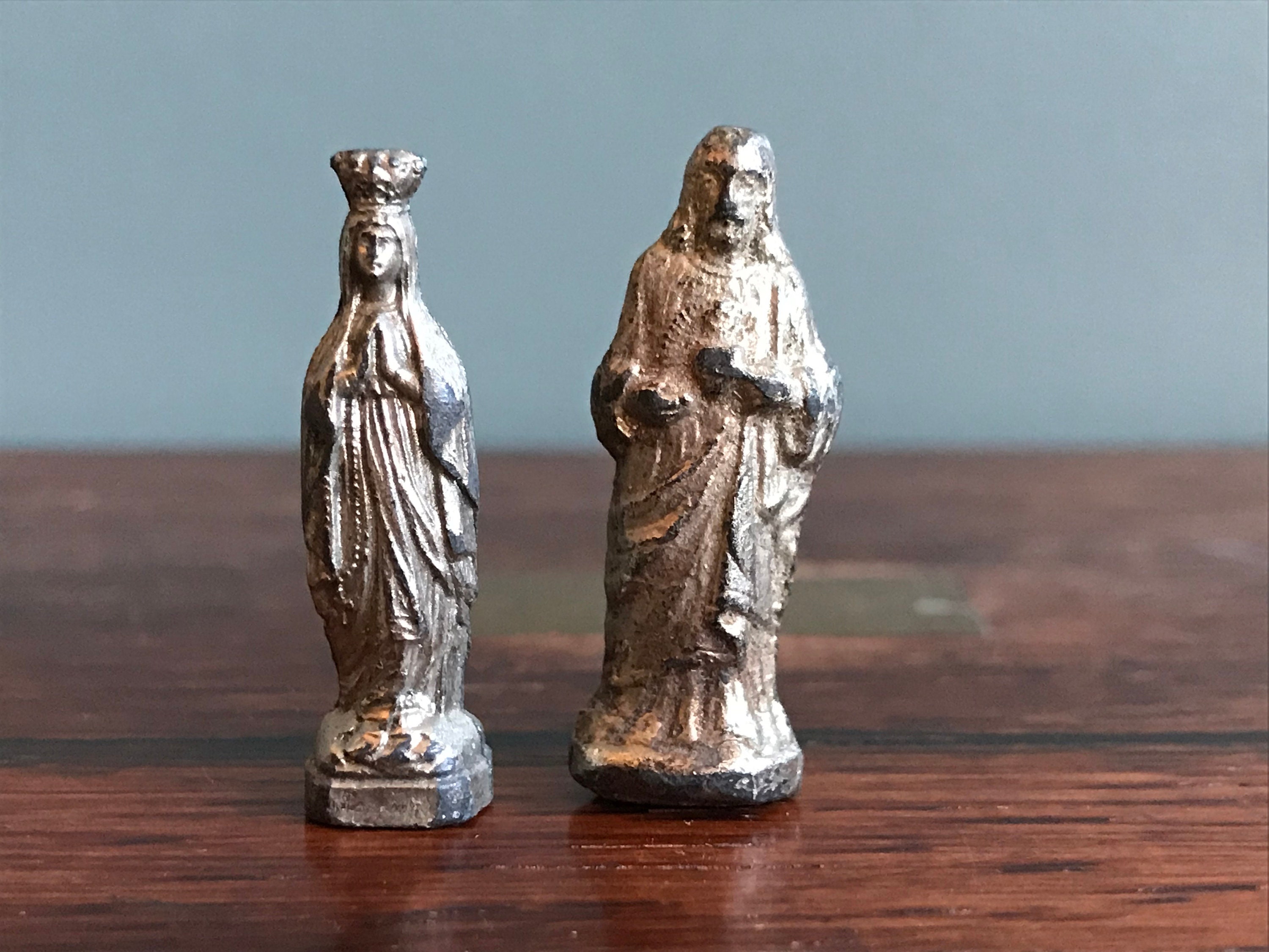 Vintage Français Saints de Poche, Marie, Sacré-Cœur, Jésus