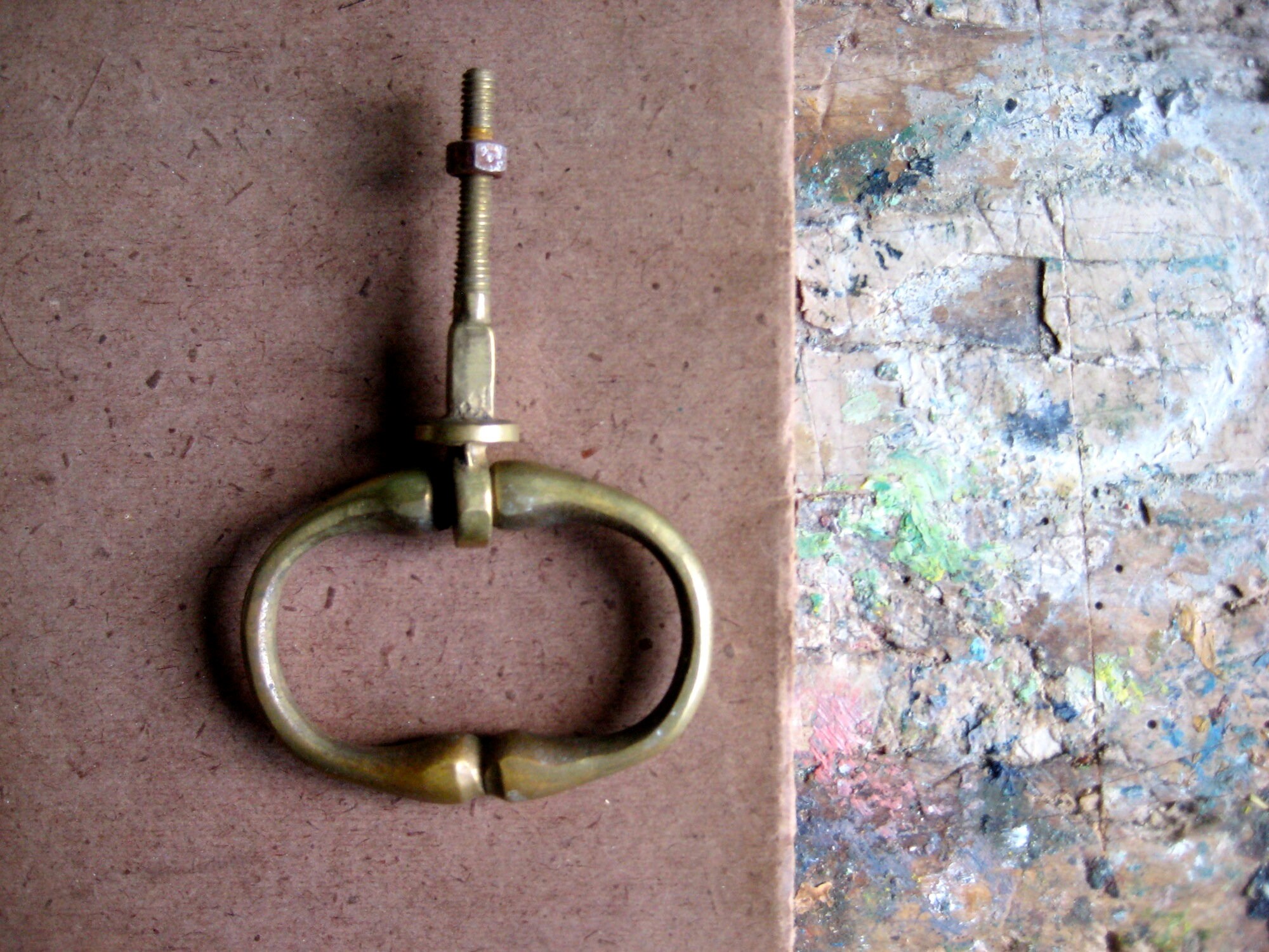 Une Poignée en Laiton Vintage Français