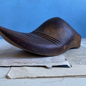 Een vintage Franse klomp, schoenvorm