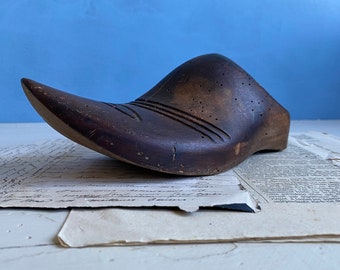 Vintage French Wooden Shoe Form, Cobbler Tool