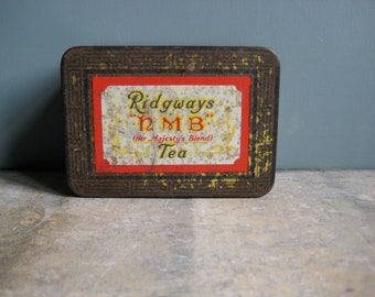 Boîte En étain Vintage Ridgwais Ingland Tea - Années 1950-60 - N°567 - Occasion