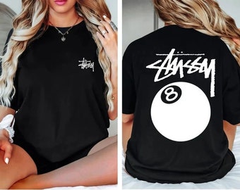 Stussy 8 Ball Shirt, Beefy-T Ball 8 Pool Shirt, Billiard Inspiration Shirt, Unisex Custom Colors Tee Sweatshirt & Hoodie, Gift For Fans