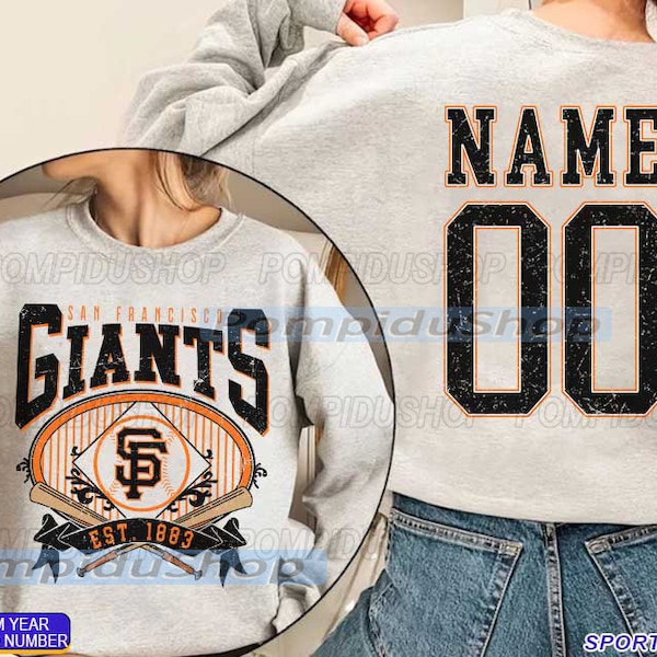 Personalized San Francisco Baseball Tee, San Francisco Giants Sweatshirt, San Francisco baseball shirt, Custom Baseball Tee, Baseball Number