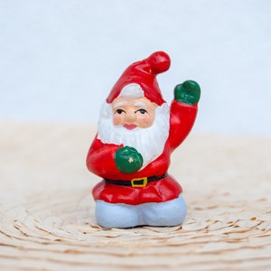 Miniature Nordic Santa Claus - Ceramic Christmas Figurine - Norwegian Swedish Demark God Jul Decor - Tomte Nisse