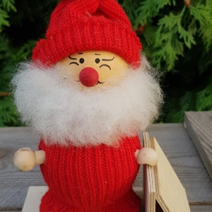 Handmade Norwegian  Christmas Gnome  Nisse -  Nordic Christmas Scandinavian Wood  Elf
