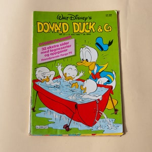 1985 Walt Disney Cartoon Norwegian Comics Donald Duck & Co Vintage Comic Books image 4