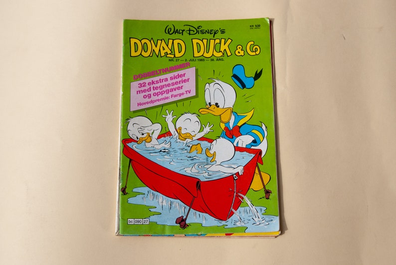 1985 Walt Disney Cartoon Norwegian Comics Donald Duck & Co Vintage Comic Books image 4