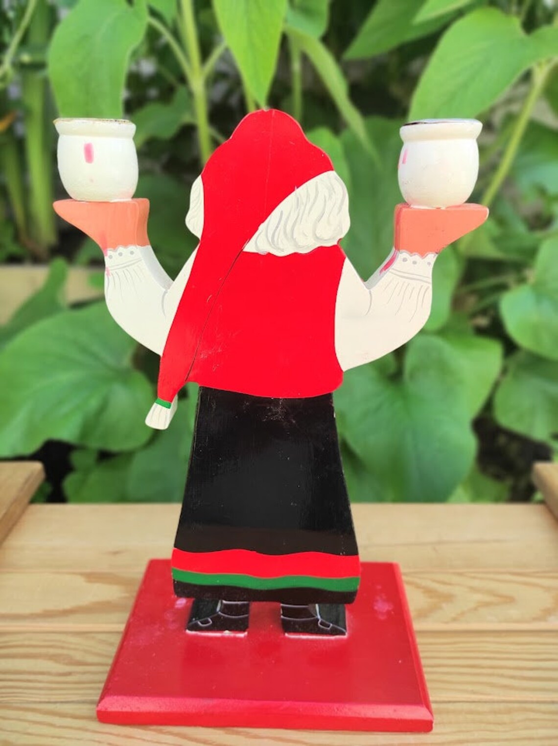 Hand Painted Scandinavian Candle Holder Christmas Two Arm Etsy