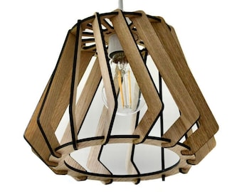 Geometric Wooden Lampshade by Rewind Designs