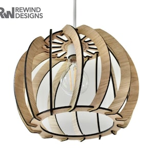Orb Wooden Lampshade by Rewind Designs