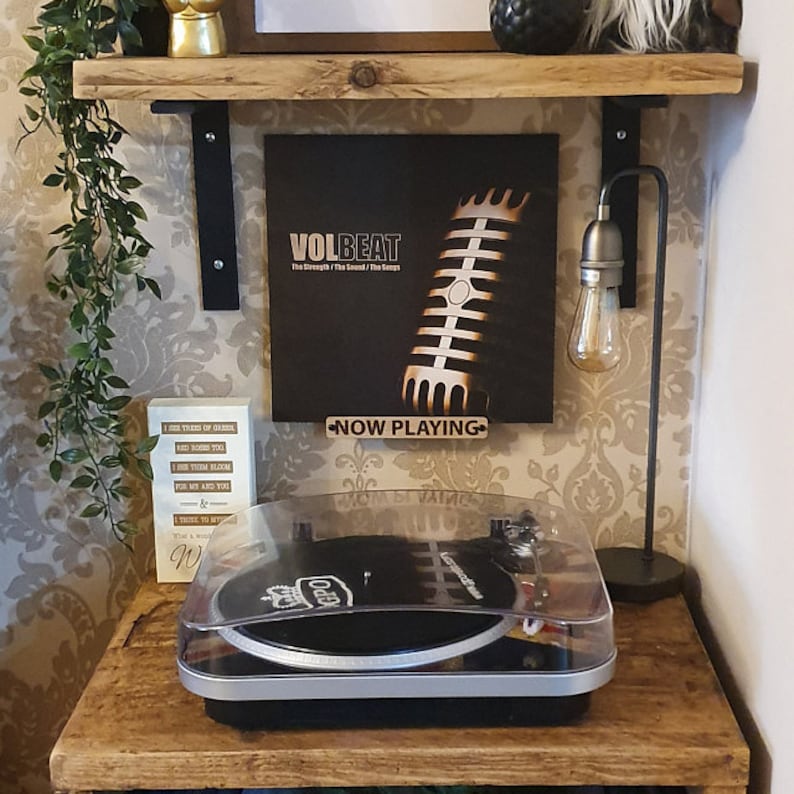 Wall Mounted Vinyl Record Storage Holder Display Stand Rack Etsy