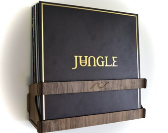 Suporte/caixa de parede para armazenamento de discos de vinil LP de 12 polegadas.