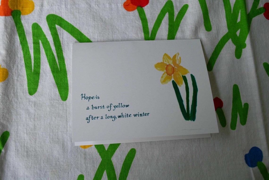 Daffodil Card Etsy