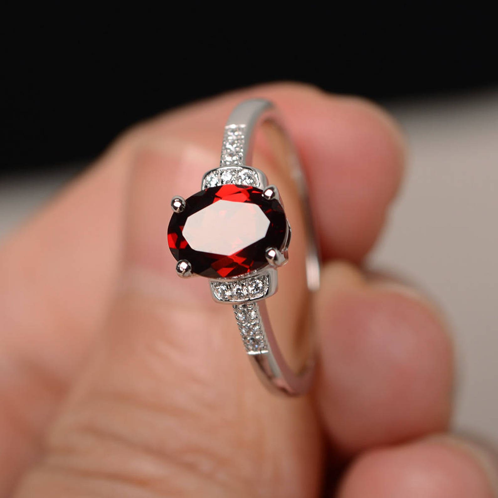 Genuine Engagement Promise Ring Sterling Silver Ring Etsy