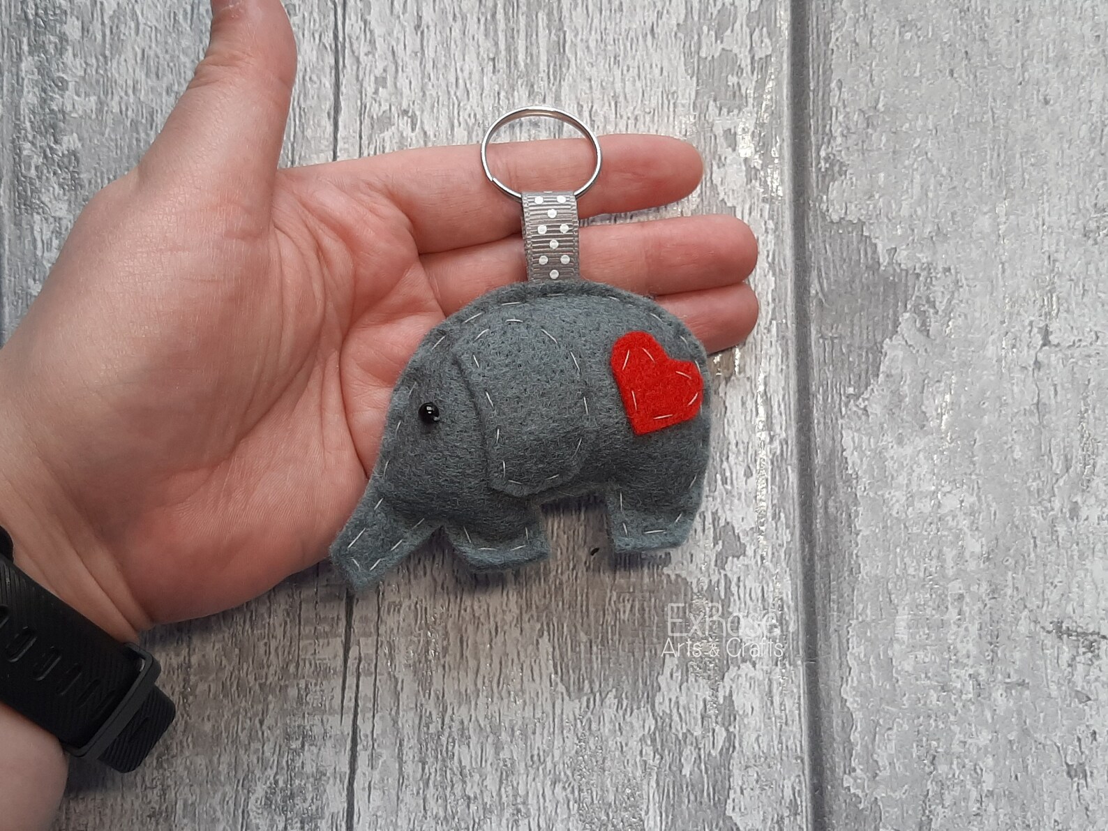 Felt Elephant Keyring Elephant Gifts Cute Elephant Keyring Etsy