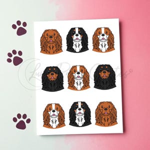 Carte de voeux Cavalier King Charles Spaniel, carte pour amoureux des chiens, carte de voeux impression chien, carte d'anniversaire King Charles Spaniel carte vierge pour chien