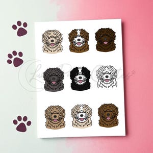 Carte de voeux Maltipoo, carte d'amant de Maltipoo, carte de voeux d'impression de chien, carte d'anniversaire de Maltipoo, carte de chien vierge carte d'amant de chien Maltipoo