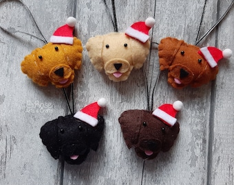 Labrador Dog Decoration, Felt Dog Hanging Christmas Decoration, Dog Gifts, Labrador Gifts, Labrador Retriever Gifts, Dog Stocking Filler