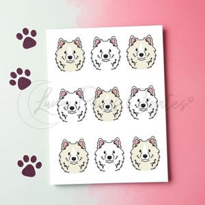 Carte de voeux pour chien esquimau américain, carte pour amoureux des chiens esquimaux, carte de voeux impression chien, carte d'anniversaire pour chien esquimau américain, carte vierge pour chien