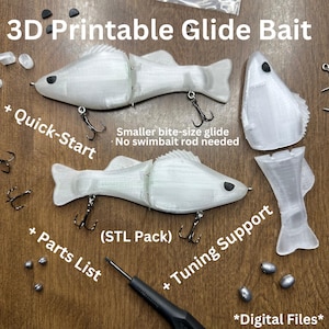 3D Druck Fischköder Generische AF Glide Köder 5,55 Zoll Printable STL 3MF File Download