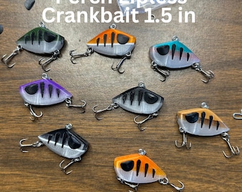 Perch Lipless Crankbait 1.5" — 3D Printable Fishing Lure | STL + 3MF Files | Multicolor Design | Print Settings & Assembly Guide Included