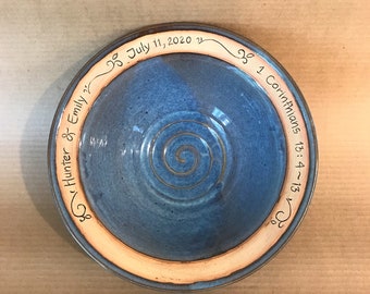 Custom Personalized Wedding Bowl