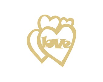 Heart Style 4 Unfinished Cutout Variety of Sizes USA Made Valentines Day