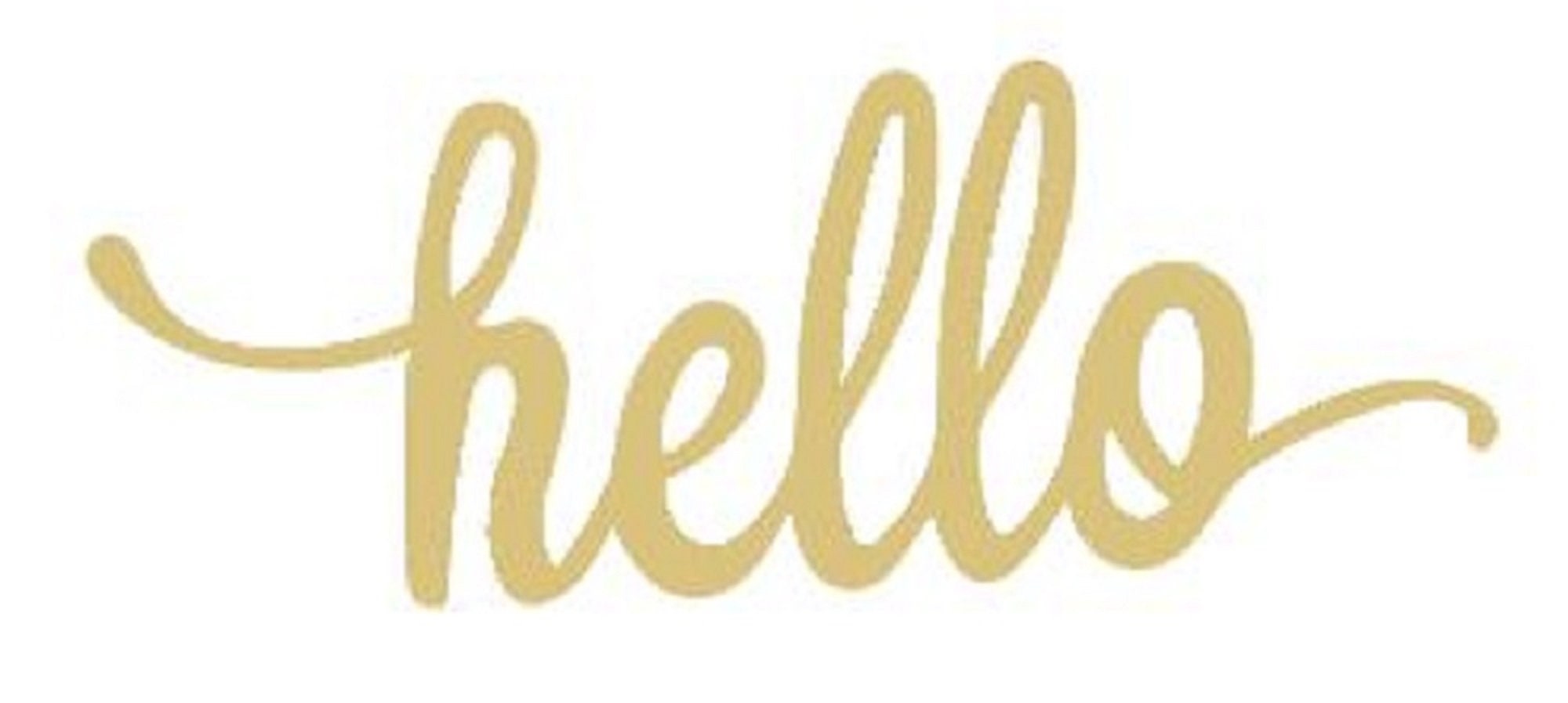 Word Hello Cutout Unfinished Wood Hi Hey Everyday Door Hanger Etsy