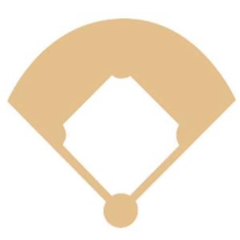 Baseball Field Cutout Unfinished Wood Outfield Diamond Etsy