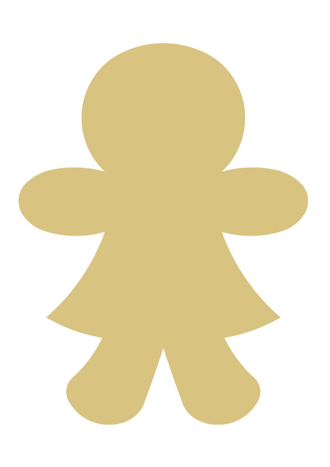 Gingerbread Girl Unfinished Wood Shape Cutout Variety Sizes Etsy