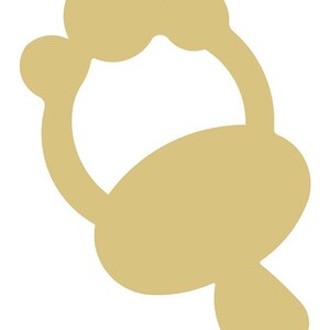 Puede incluir: Un diseño abstracto en color beige claro sobre un fondo blanco. El diseño presenta un bucle y varias formas redondeadas y bulbosas. La estética general es minimalista y suave, con un enfoque en líneas curvas y formas simples.