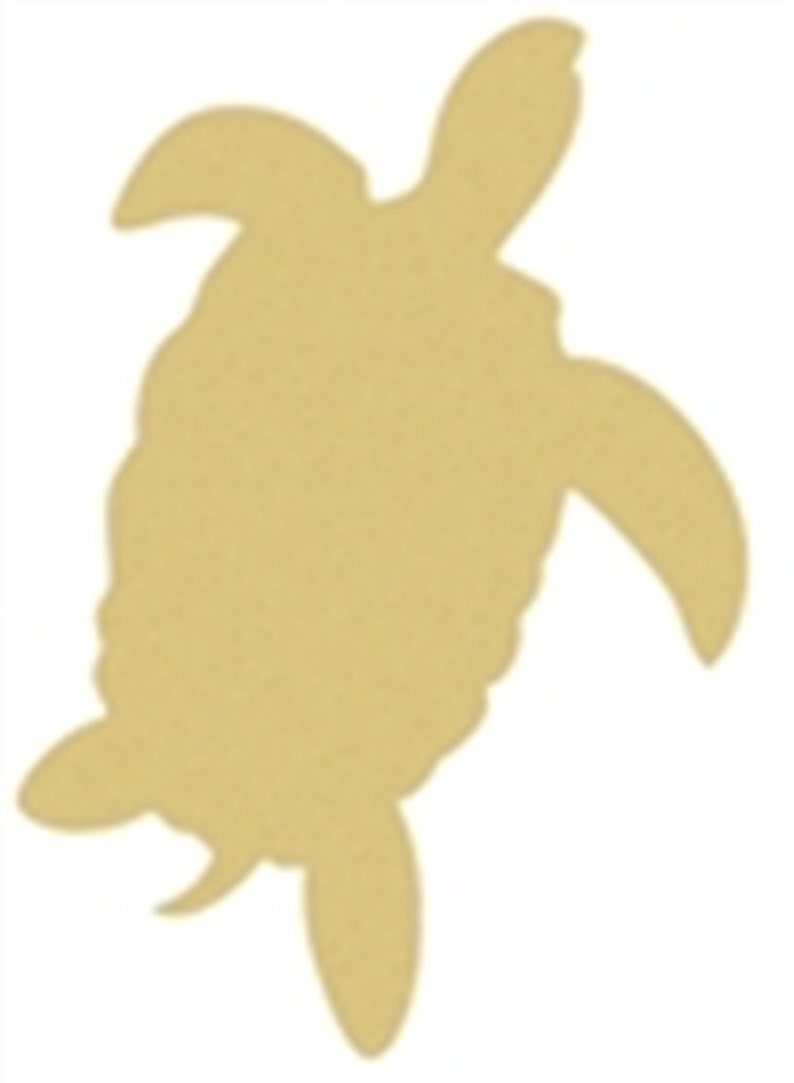 Sea Turtle Cutout Unfinished Nautical Decor Summer Ocean Beach MDF Shape Canvas Style 1