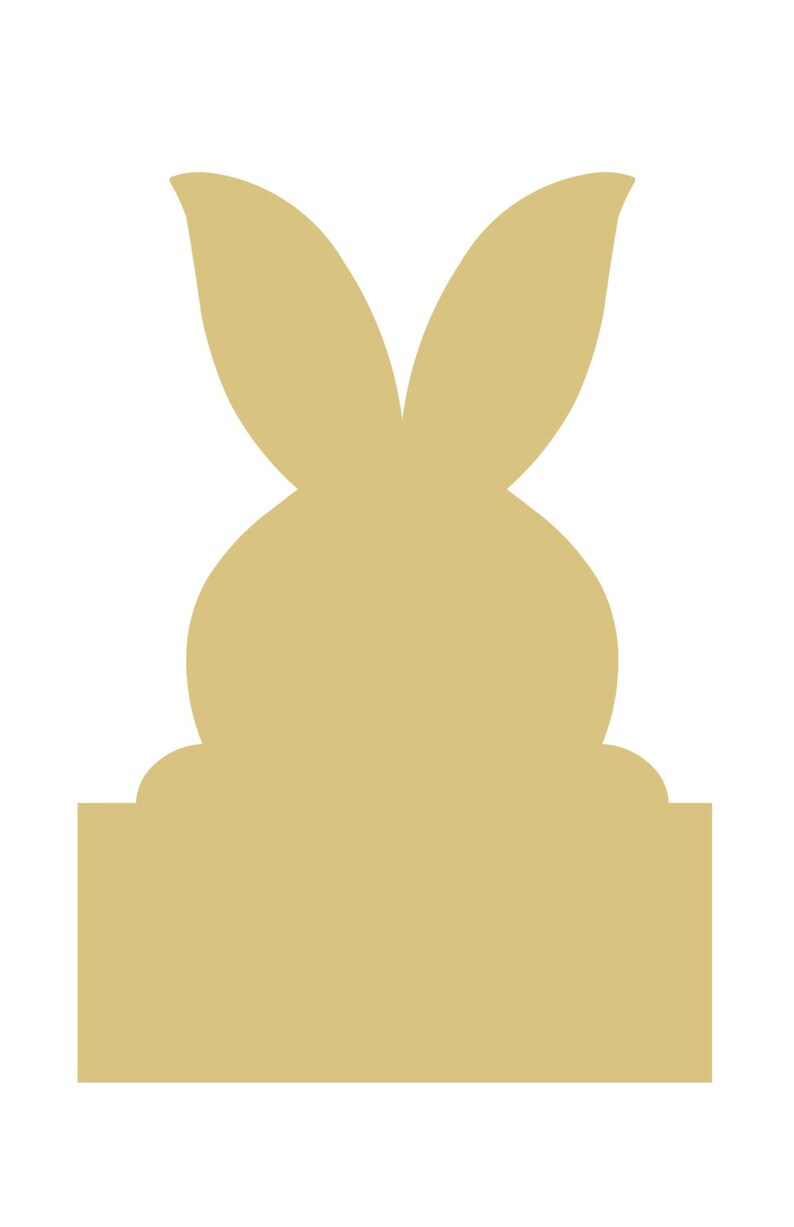 Rabbit Style 6 Unfinished Wood Shape Cutout Variety Sizes USA Made Farm Animal Theme Easter Decor