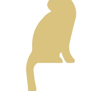Hoek kat uitsparing onvoltooide houten kat minnaar kinderkamer kinderkamer deurhanger elke dag decor MDF vormige canvas stijl 2