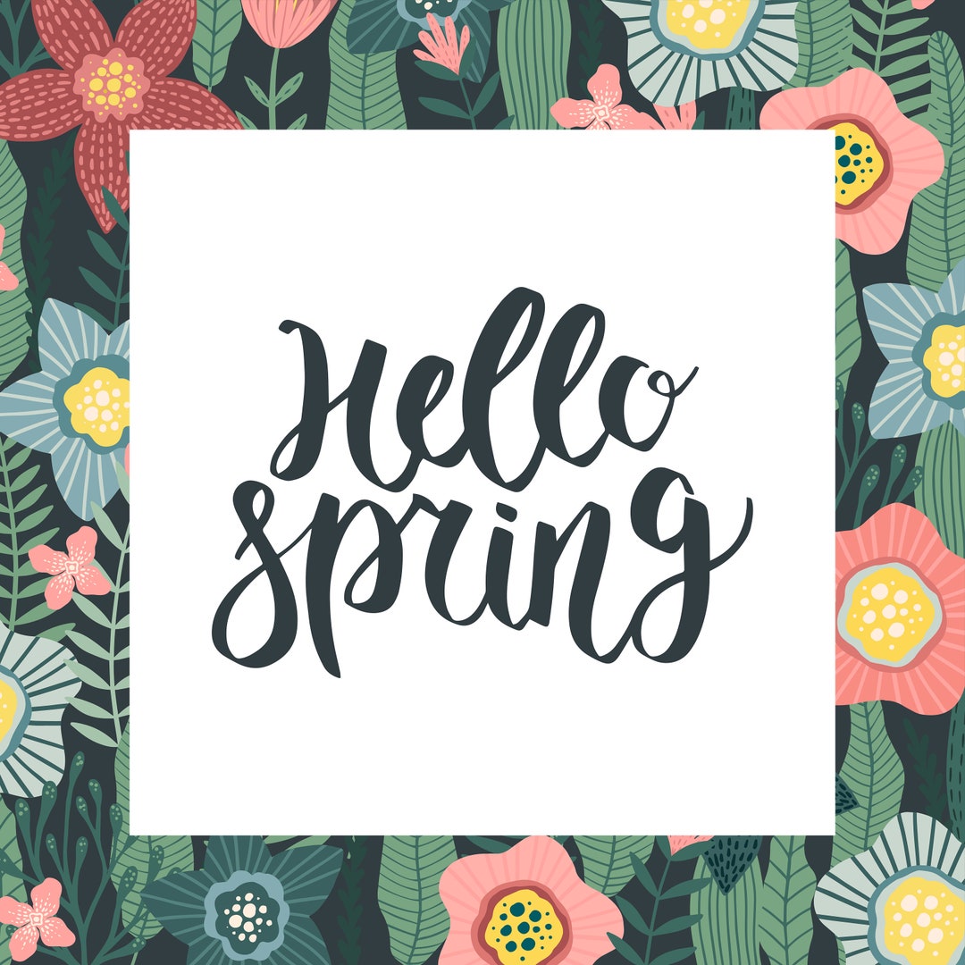 Hello Spring Print Shop MDF Style 4 - Etsy