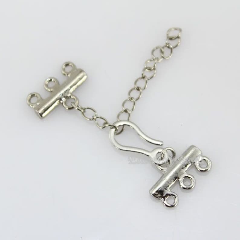 Fashion Style Jewelry Clasp6 Sets Clasps Connector3 Rows Etsy